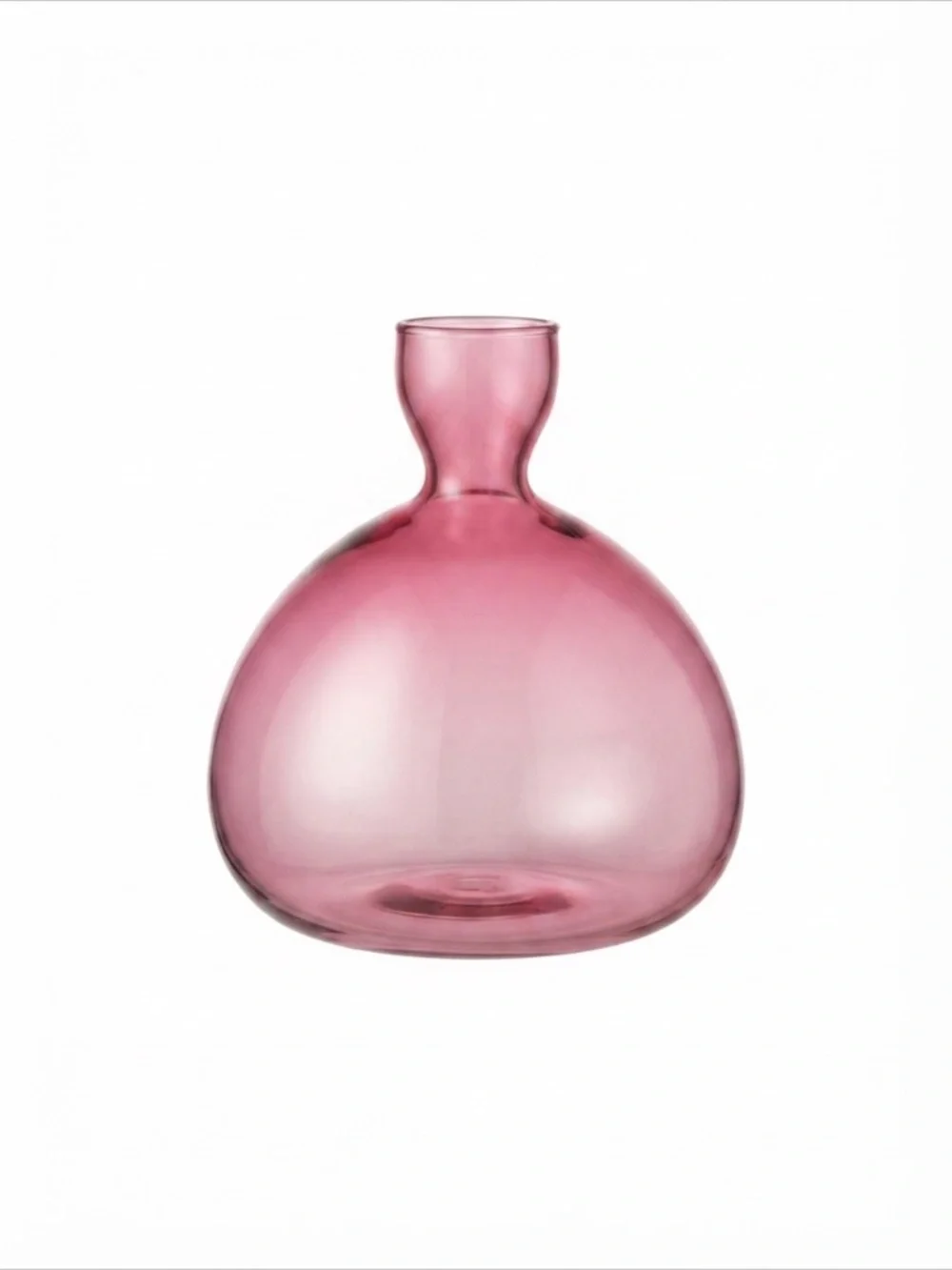 Minimalist Acorn Vase – Pink Glass Oak Tree